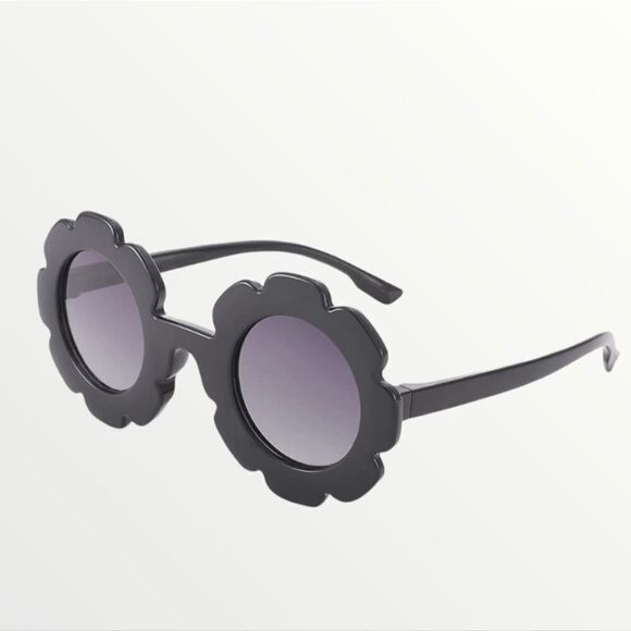 NEW! Kids Round Flower Sunglasses, Cute Daisy Glasses for Toddler Girls Age 2-4 - Picture 3 of 9